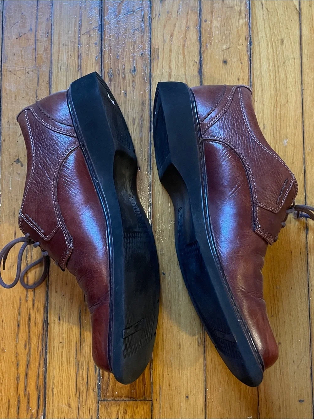 Vintage Unlabeled Men's Brown Leather Lace-Up Oxford Dress Shoes Mens Size 11